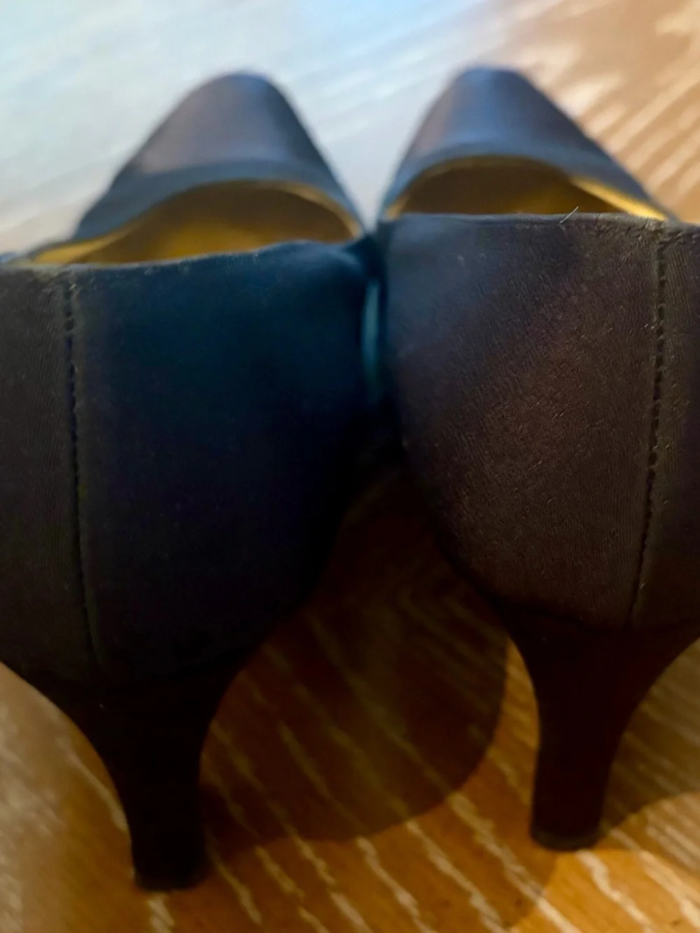 Bruno Magli Black Pointed Toe Flat with Gold Insole